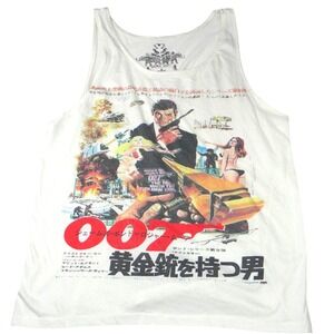 Mens 007 James Bond The Man With The Golden Gun Japanese Graphic Tank Top L